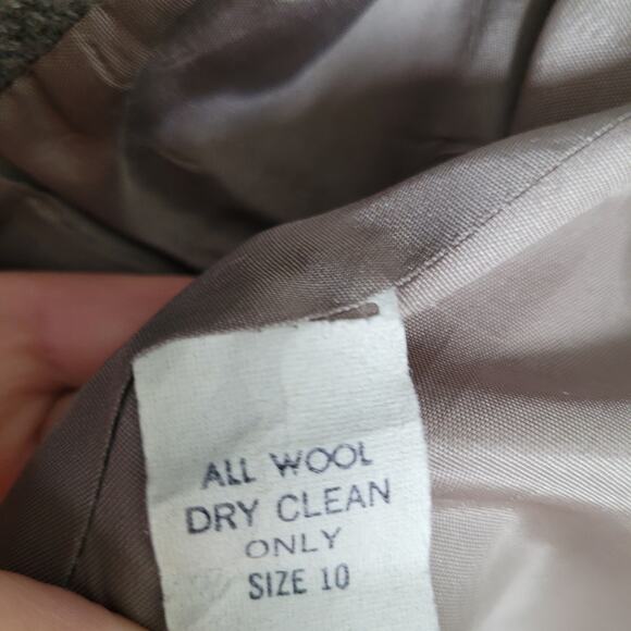 Vintage 90s Anderson Little Womens Gray Blazer 100% Wool Jacket Siz 10 - Picture 9 of 9